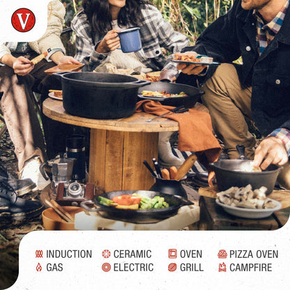 Victoria 6-Quart Cast Iron Dutch Oven Set