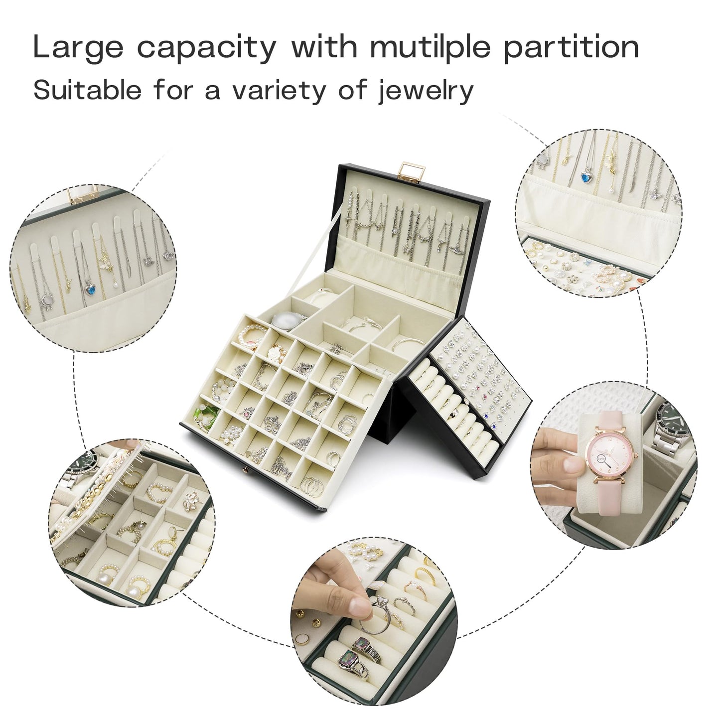 Jewelry Organizer Travel Case for Women Girls