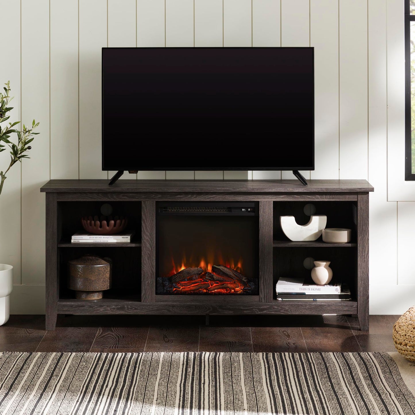 Walker Edison 58" Fireplace TV Stand for 65" TVs