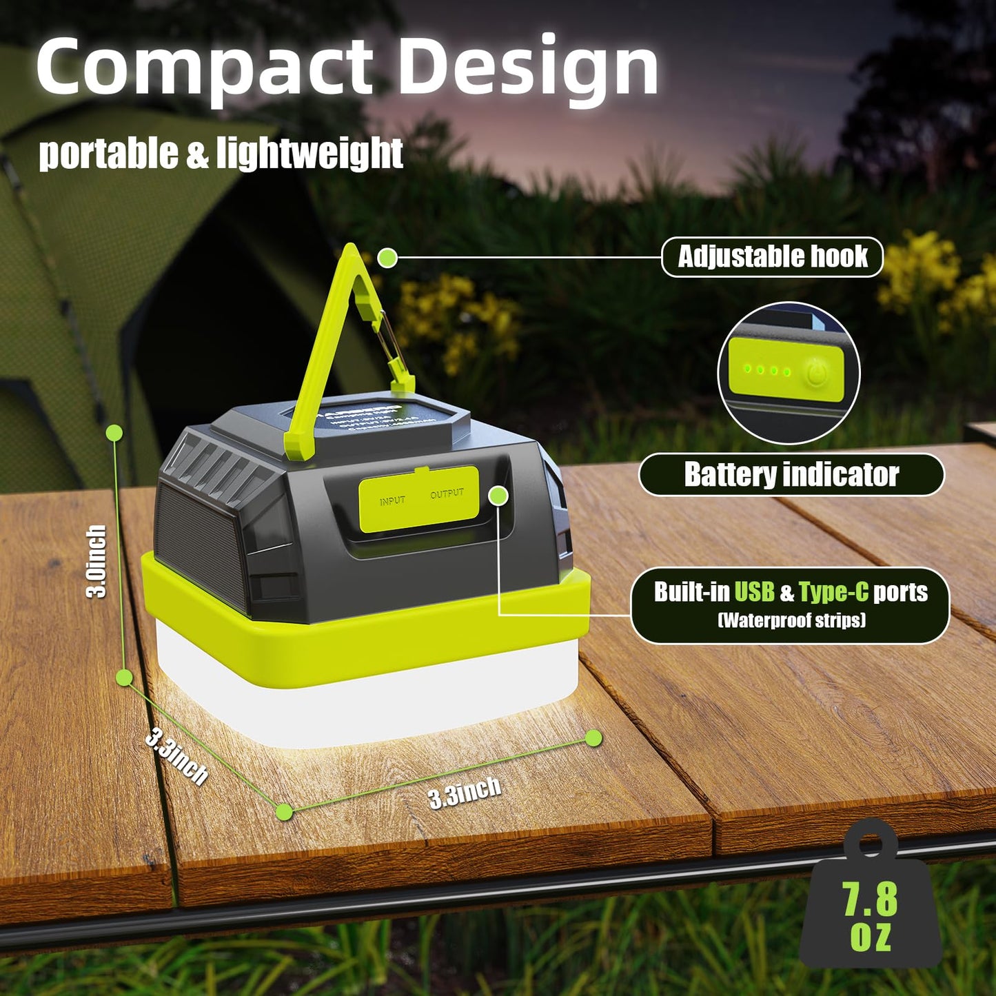 MARBERO LED Camping Lantern with Power Bank