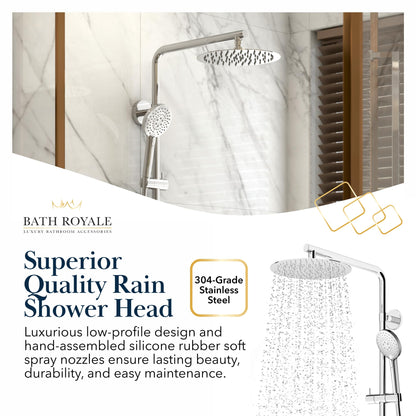 Rain Shower Head & Handheld Spray Combo, Gold