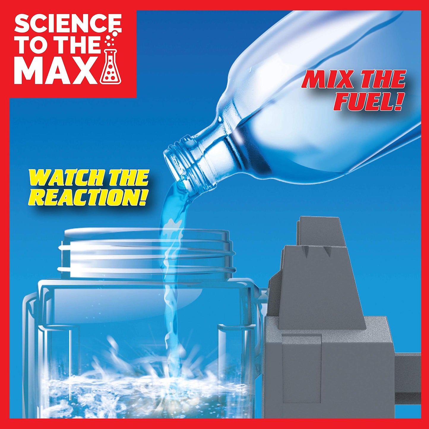 Be Amazing! Toys Science to The Max DIY Rocket Race Car Science Experiment for Kids & Teens - STEM Chemistry Kit for Boys and Girls - Make Your Own Water Race Rocket with Race Track for Ages 8+