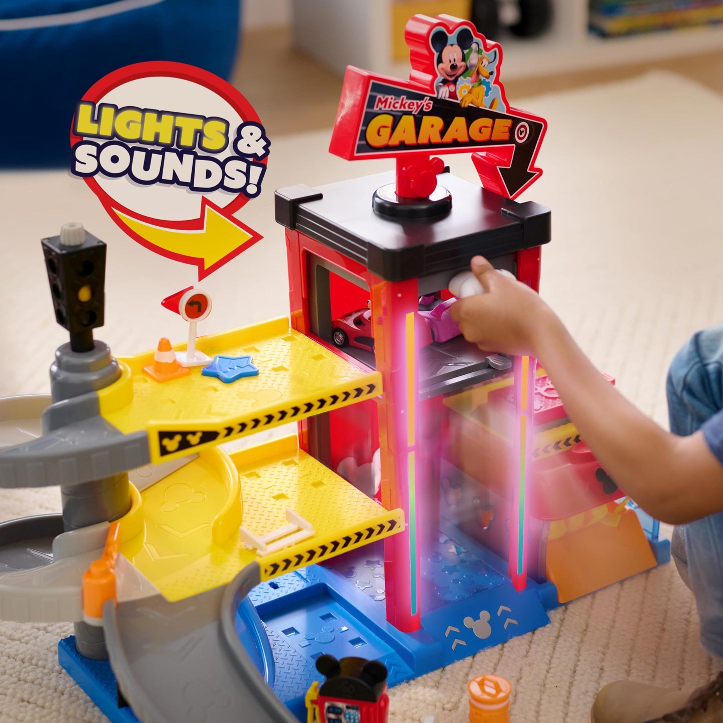 Mickey Mouse Ready to Race Garage Playset