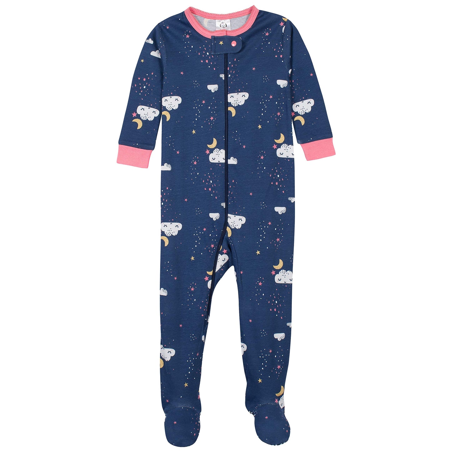 Gerber Baby Girls' 4-Pack Footed Pajamas