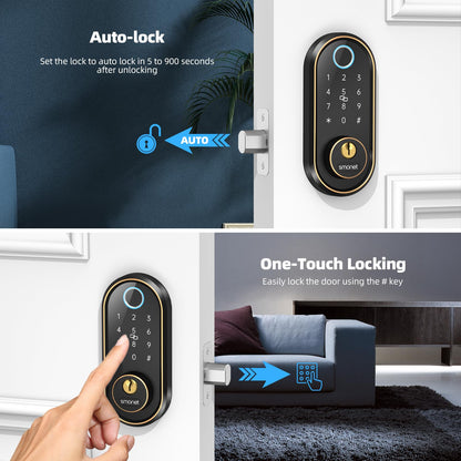 SMONET Smart Keyless Entry Door Lock with Bluetooth