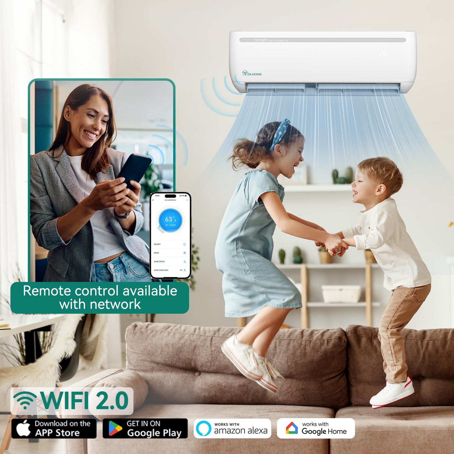 9000 BTU YITAHOME Mini Split AC Heat Pump