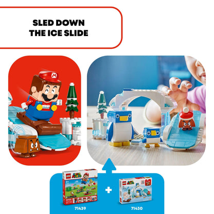 LEGO Super Mario Penguin Family Snow Adventure Expansion Set, Build and Display Toy for Kids, Includes a Goomba Figure and Baby Penguin, Gift for Gamers, Boys and Girls Ages 7 and Up,71430