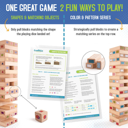 Giantville Giant Tumbling Timber Block Game - 54 Blocks