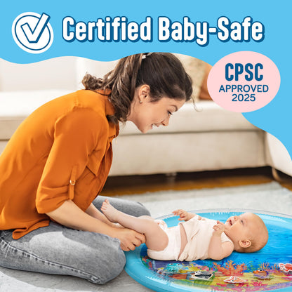 SplashEZ Tummy Time Water Mat with LED Fish