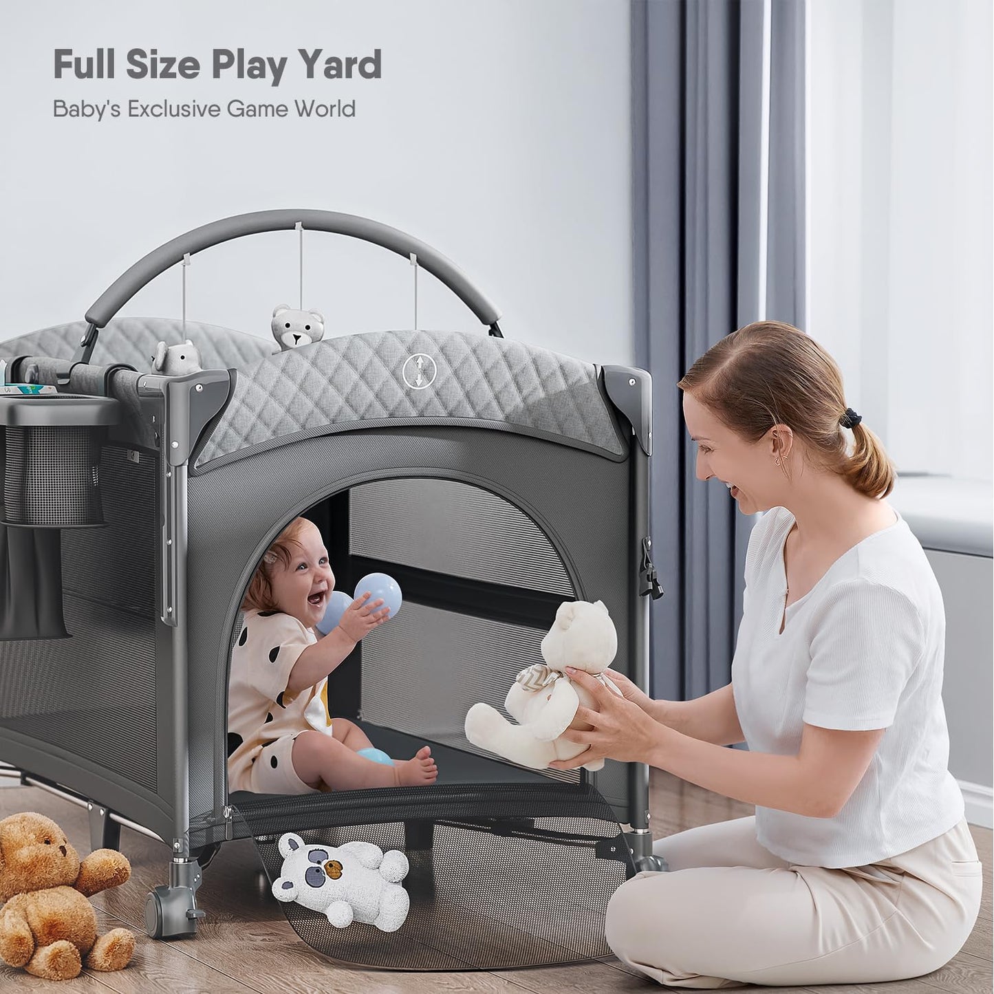 Obee Odee 4-in-1 Baby Bassinet and Crib