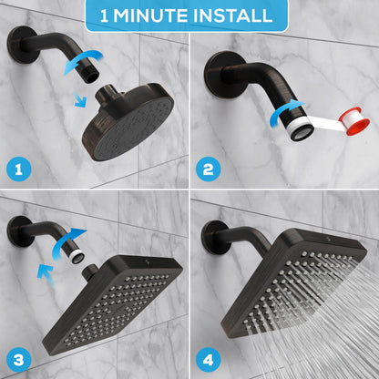 SparkPod High Pressure Rain Shower Head - 6 Inch