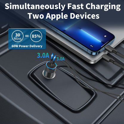 Braveridge Fast Charging Dual USB-C Car Charger