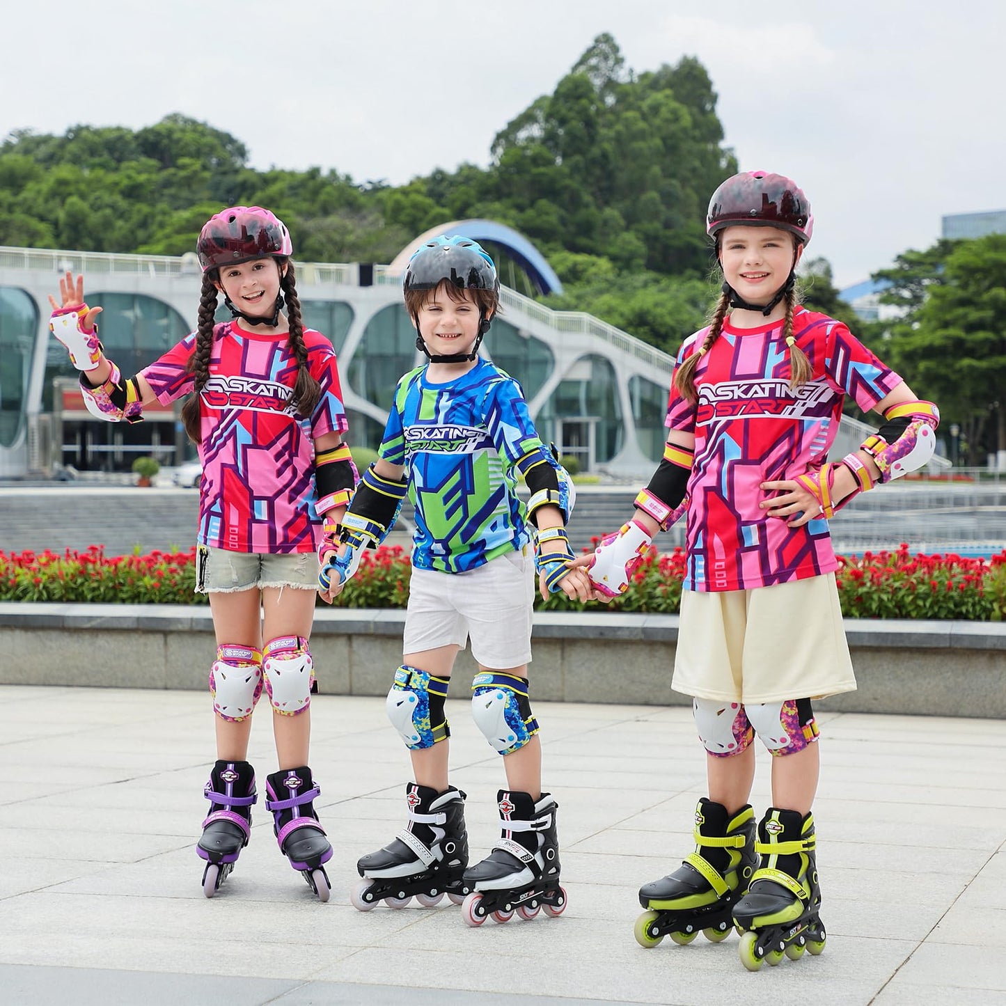 Kids Inline Skates for Girls Roller Blades Boys, Adjustable Inline Skates Kids Roller Blades with Light up Skate Wheels Fun Illuminating Beginner Skating Shoes