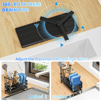 Sink Caddy with Self Drain Tray Organizer