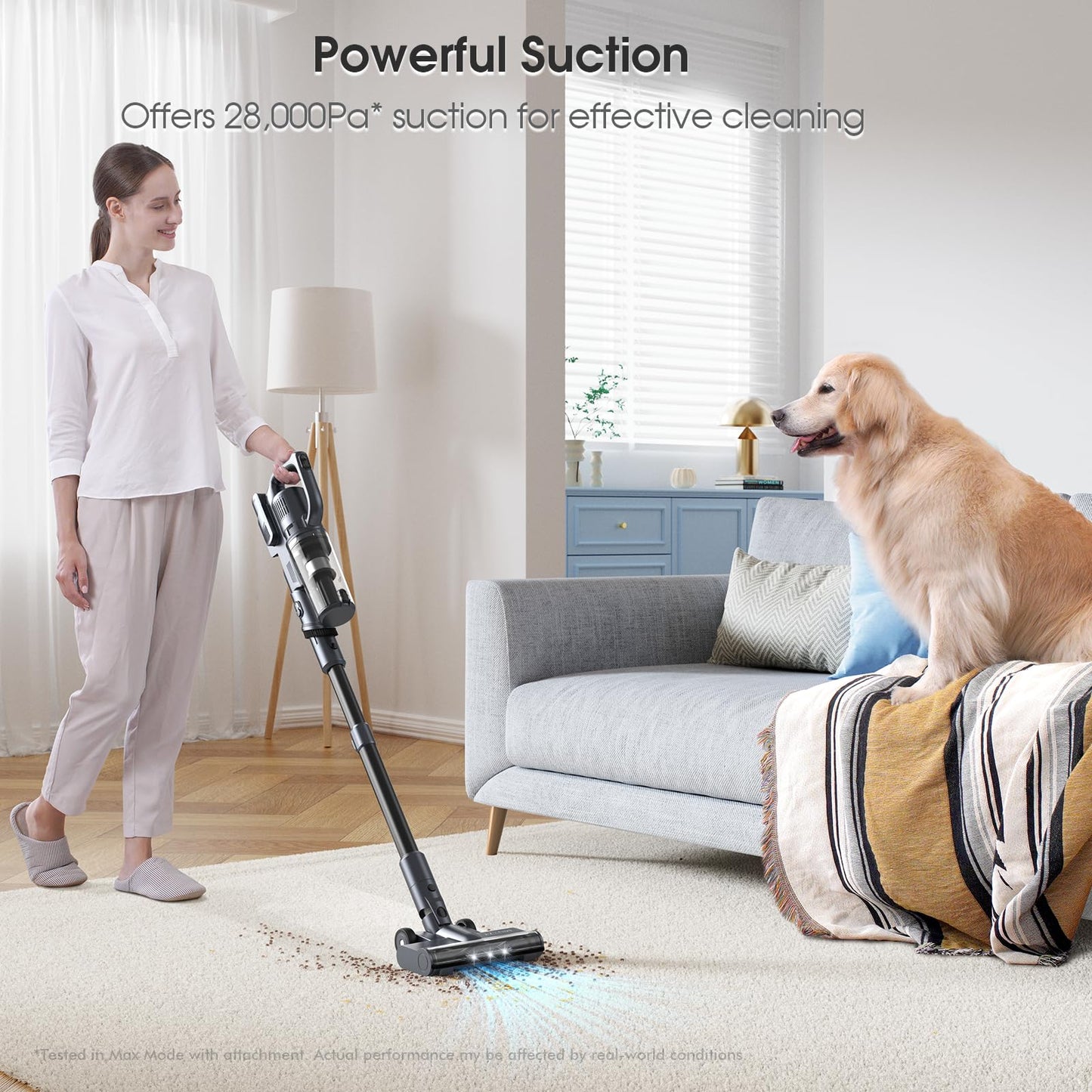 MIUZZY Cordless Vacuum Cleaner with 30kPa Suction