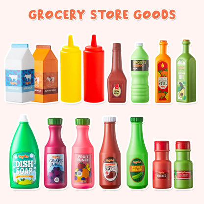 JOYIN 30Pcs Play Food Grocery Set for Kids