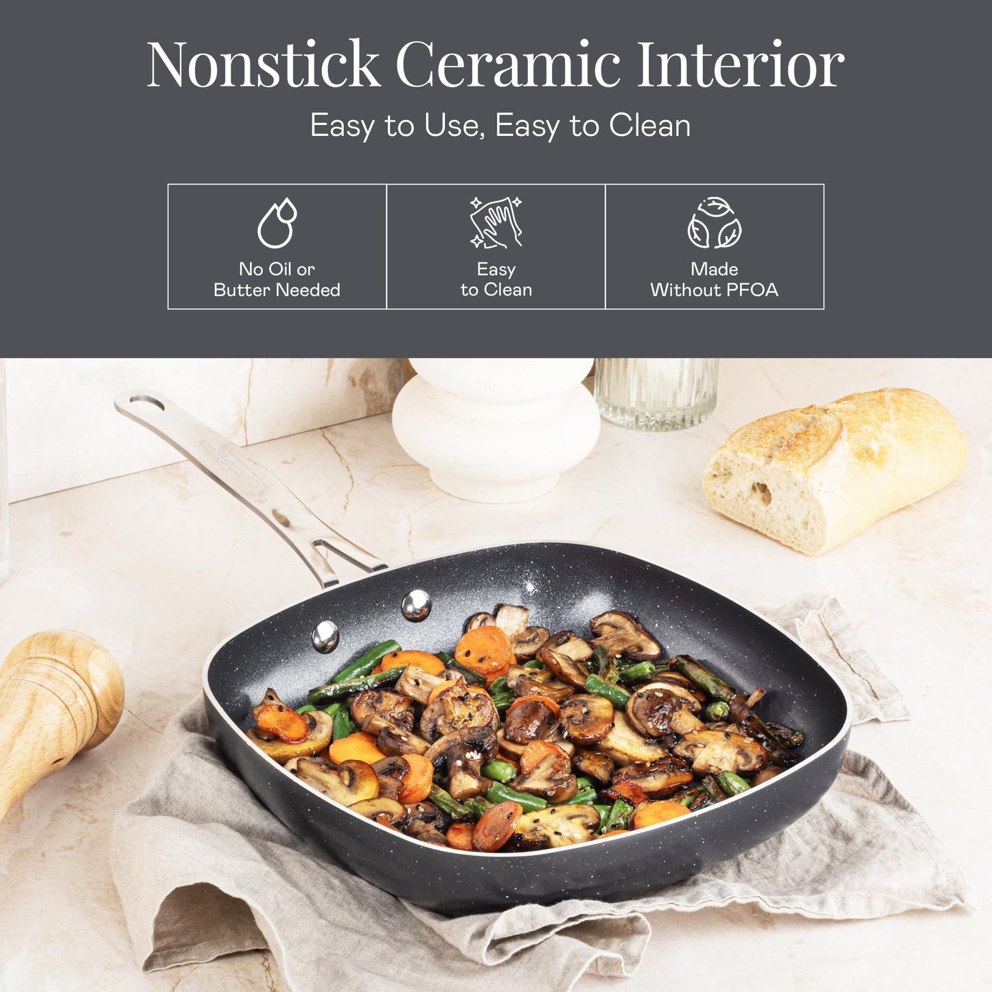 20-Piece Granitestone Nonstick Cookware Set