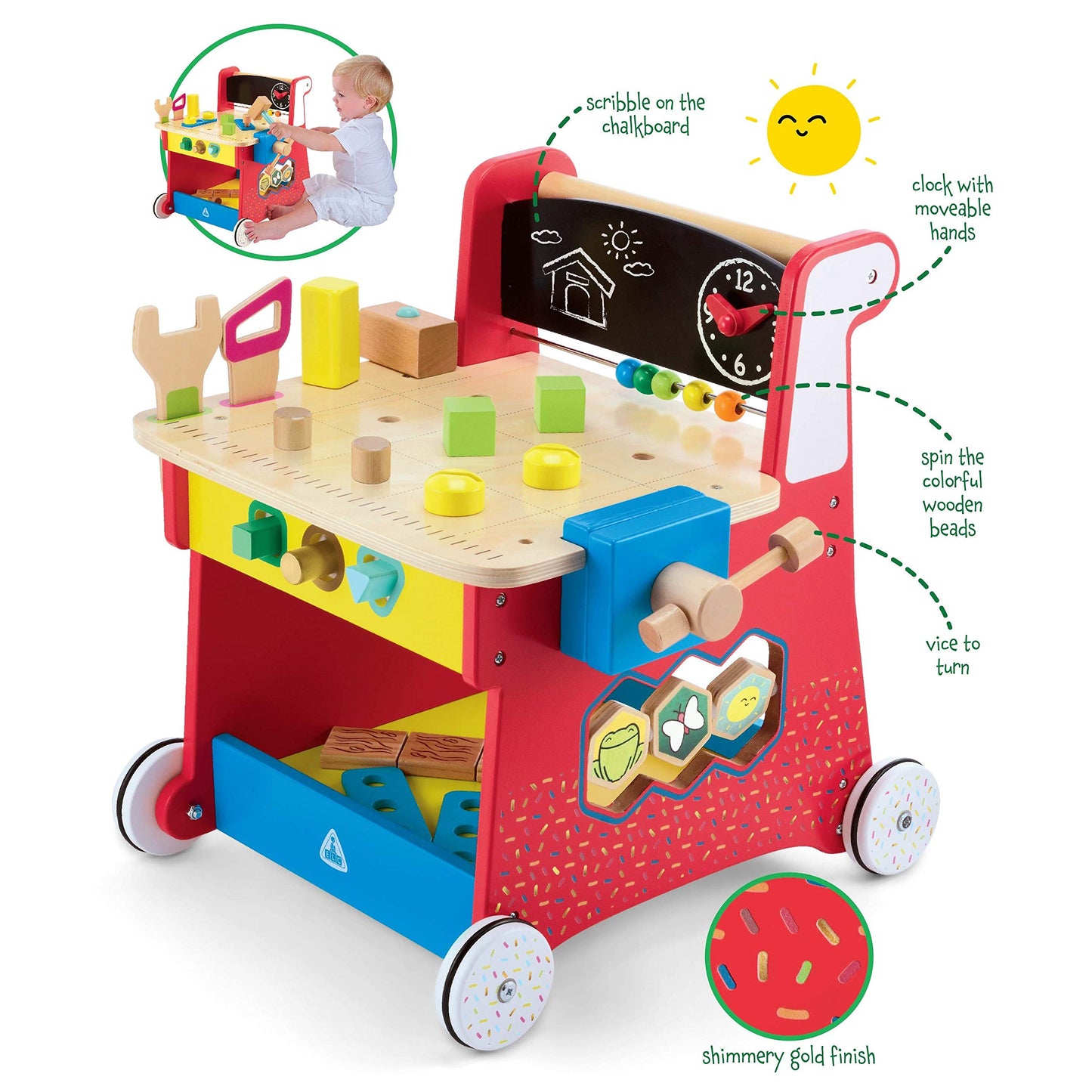 Wooden Activity Workbench by Early Learning Centre