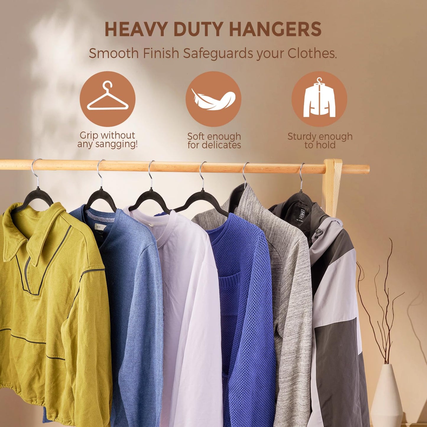 30 Pack Tonswachic Velvet Non-Slip Hangers