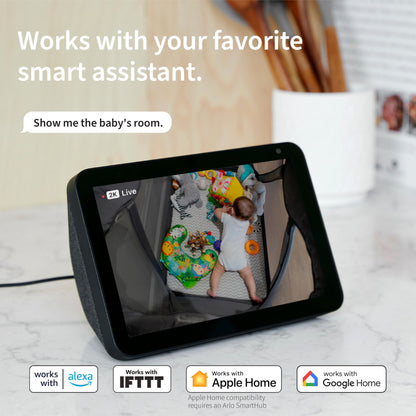 Arlo 2K Indoor Security Camera with 2-Way Audio