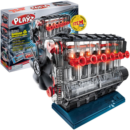 Playz STEM Inline 6 Engine Model Kit