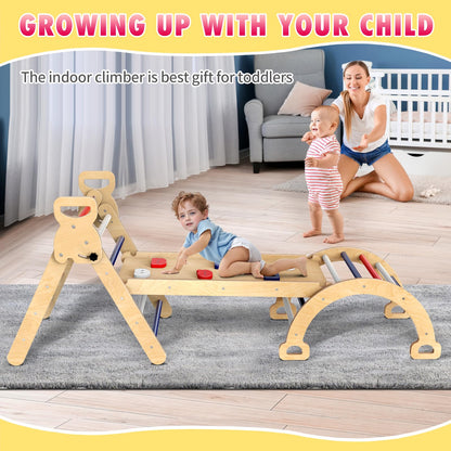 Wooden Montessori Climbing Triangle Set for Kids