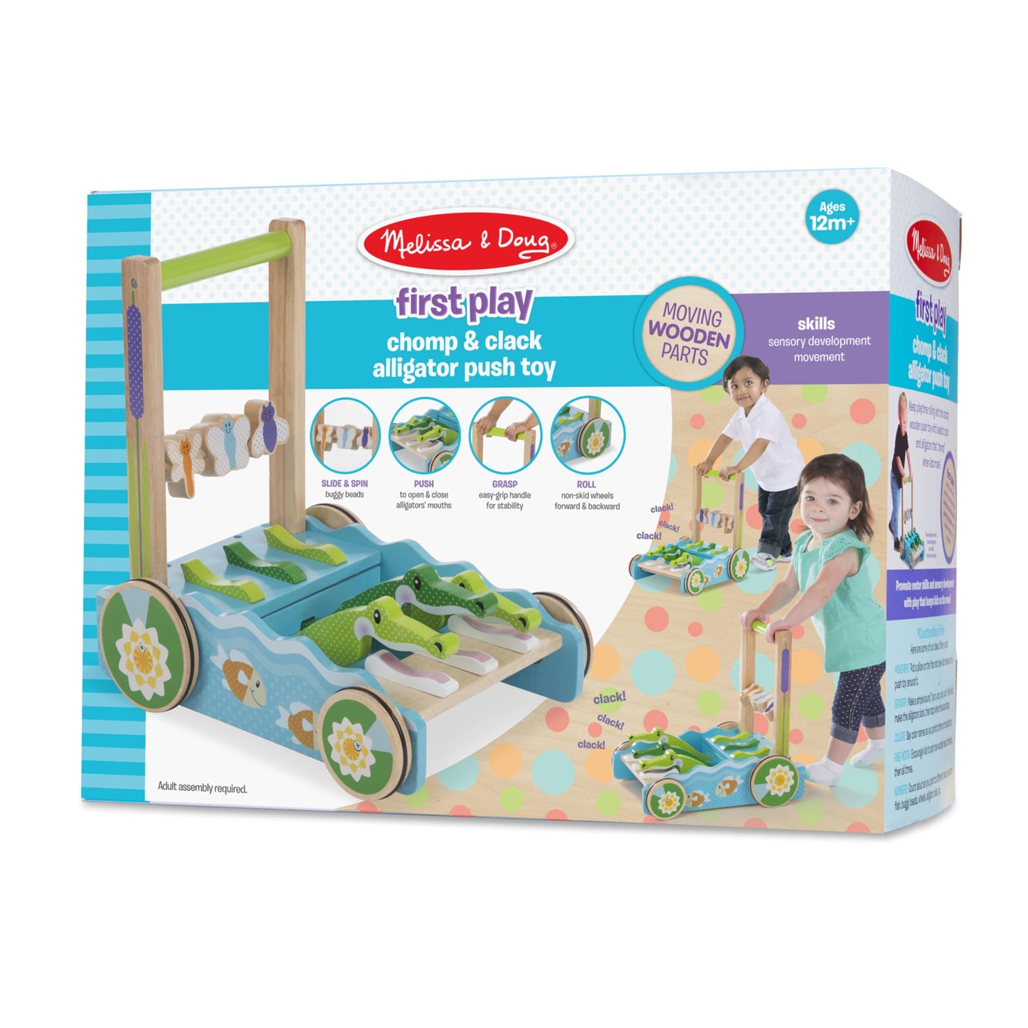 Melissa & Doug Wooden Push Toy for Toddlers