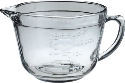 2 Quart Anchor Hocking Glass Mixing Bowl