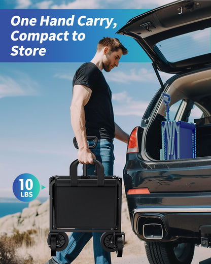 Ksend Foldable Utility Wagon for Groceries & Camping