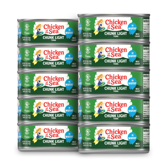 Chicken of the Sea Chunk Light Tuna, 10 Cans