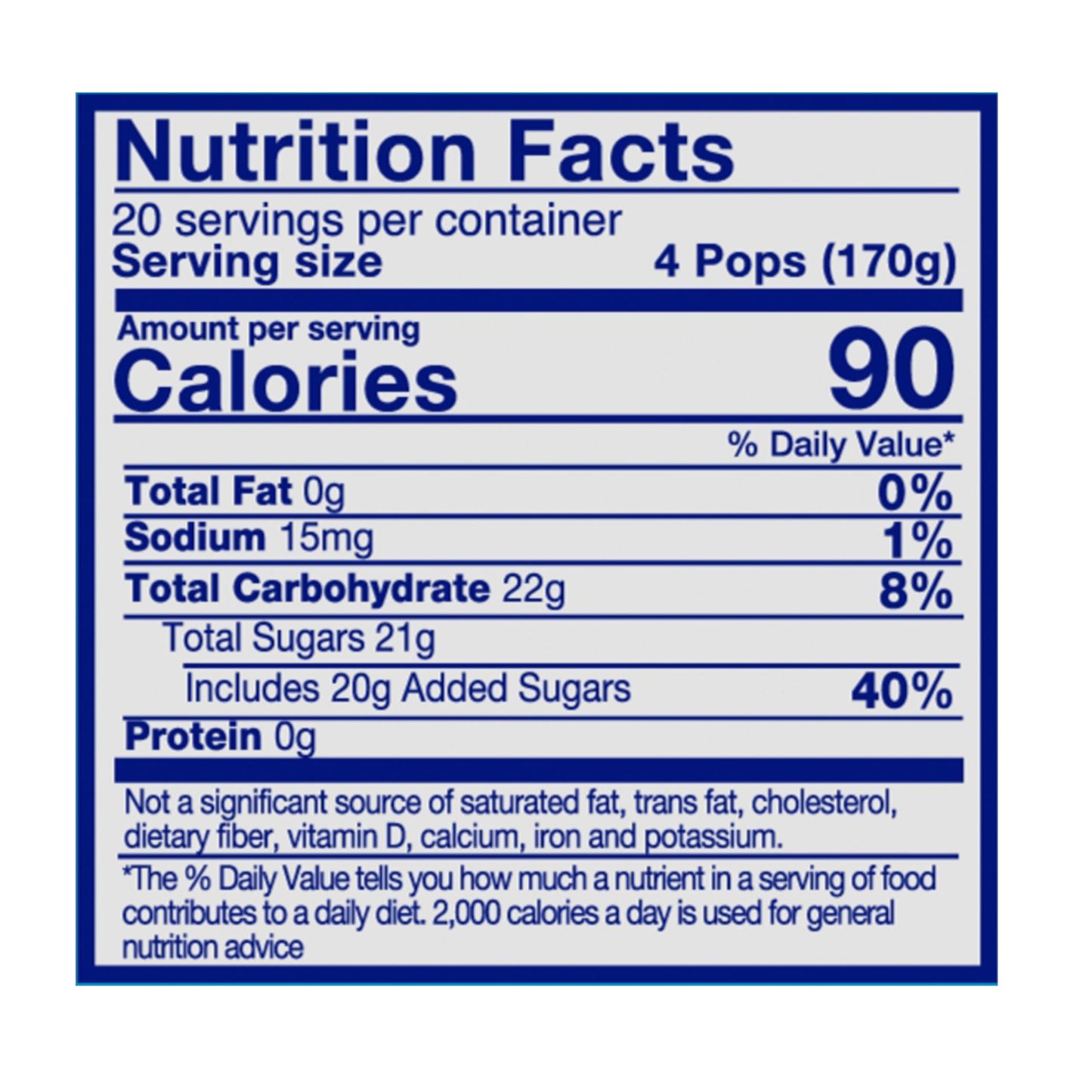 POP-ICE Assorted Flavor Freezer Bars, 80 Count