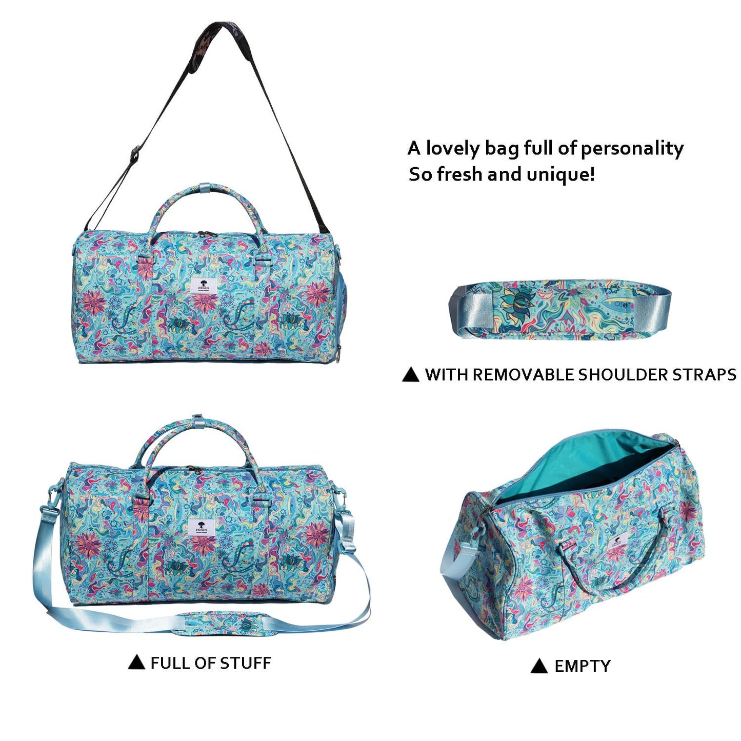 Water Resistant Duffel Bag for Gym Travel