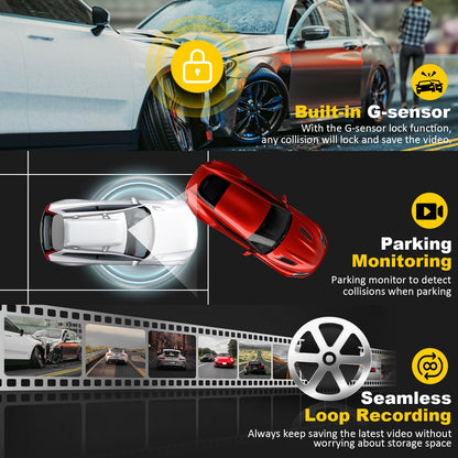 4K Dual Channel Dash Cam with GPS & WiFi