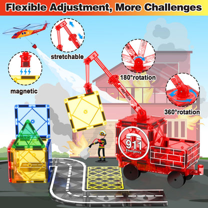 Magnetic Tiles Road Set Toy for Kids
