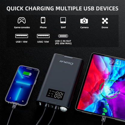 IDEAPLAY 1500A Portable Car Battery Jump Starter
