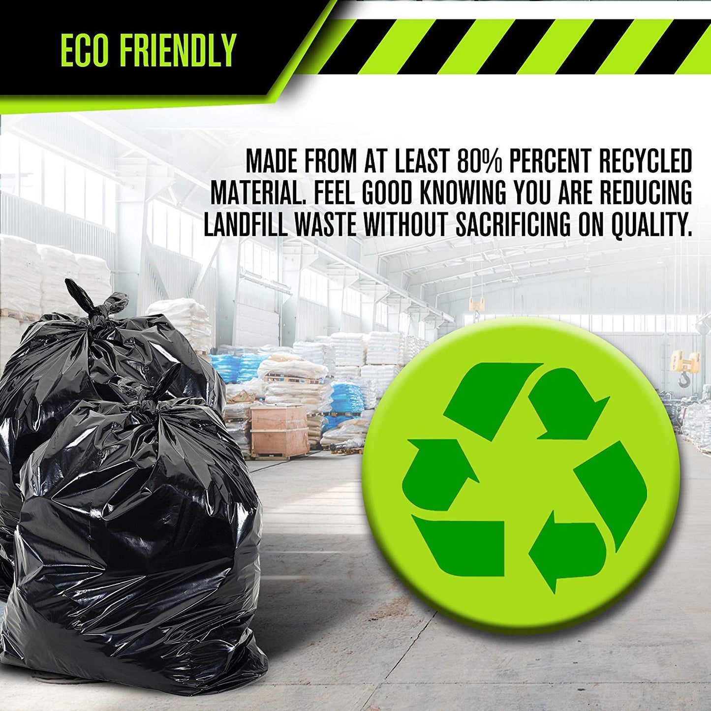 Aluf Plastics 40-45 Gallon Trash Bags Heavy Duty - (Huge 100 Pack) - 2.0 MIL Thick - 33" x 48" - Garbage Bags for Toter, Contractors, Lawn, Leaf, Yard Waste, Commercial, Industrial, Construction