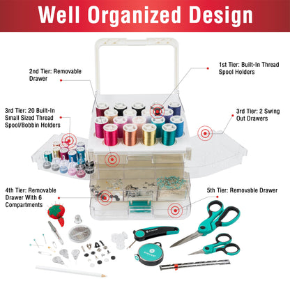 SINGER 356-Piece Sewing Kit with Storage System