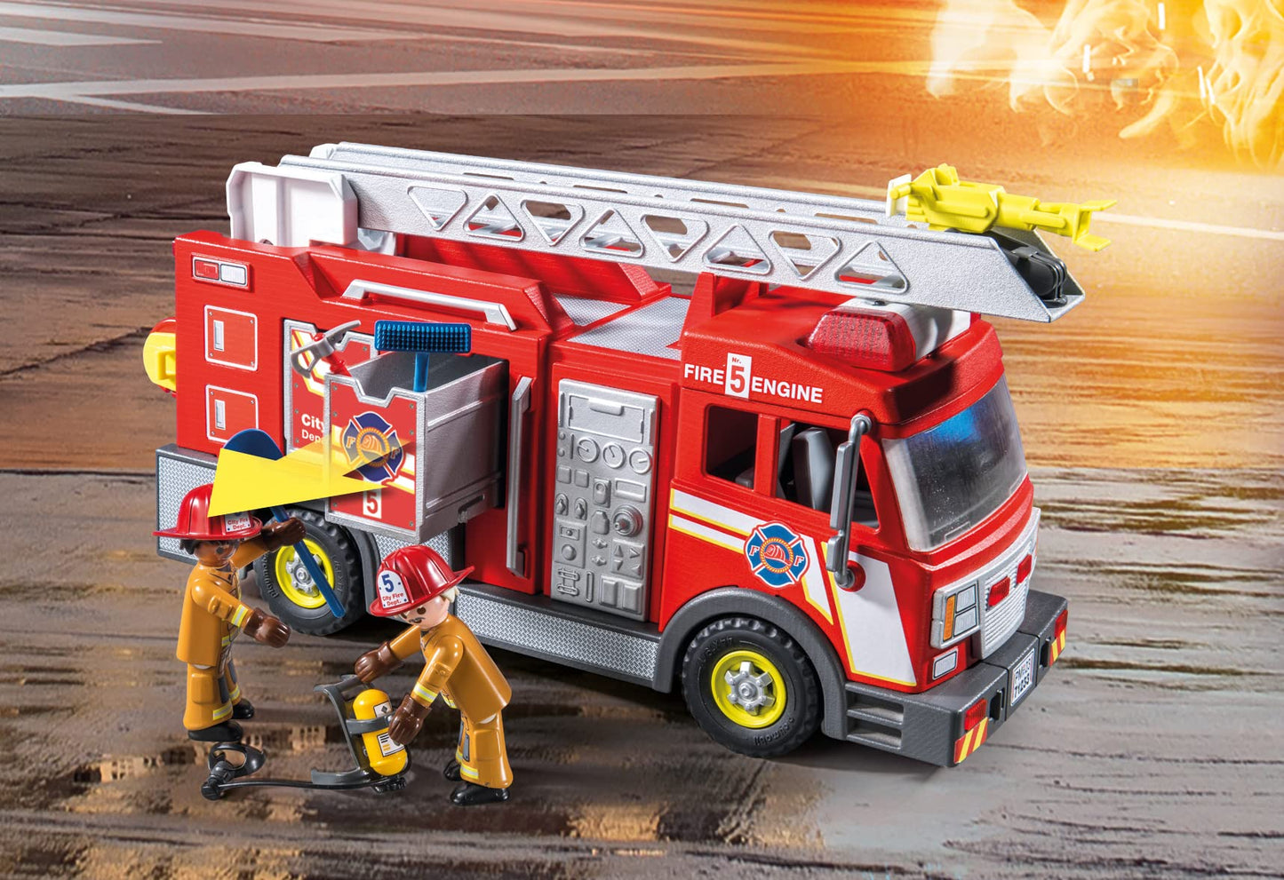 Playmobil Fire Truck with Accessories and Figures