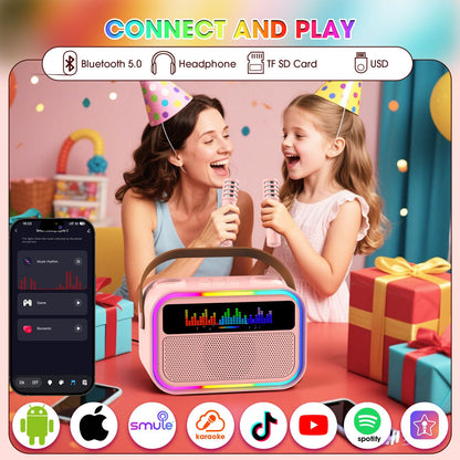 Karaoke Machine for Kids with 2 Microphones