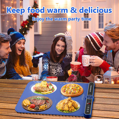 Portable Food Warming Mat with Auto Shut-Off