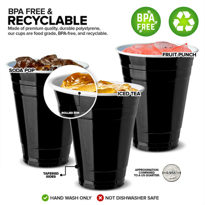Stock Your Home 16oz Disposable Plastic Cups - 100 Count