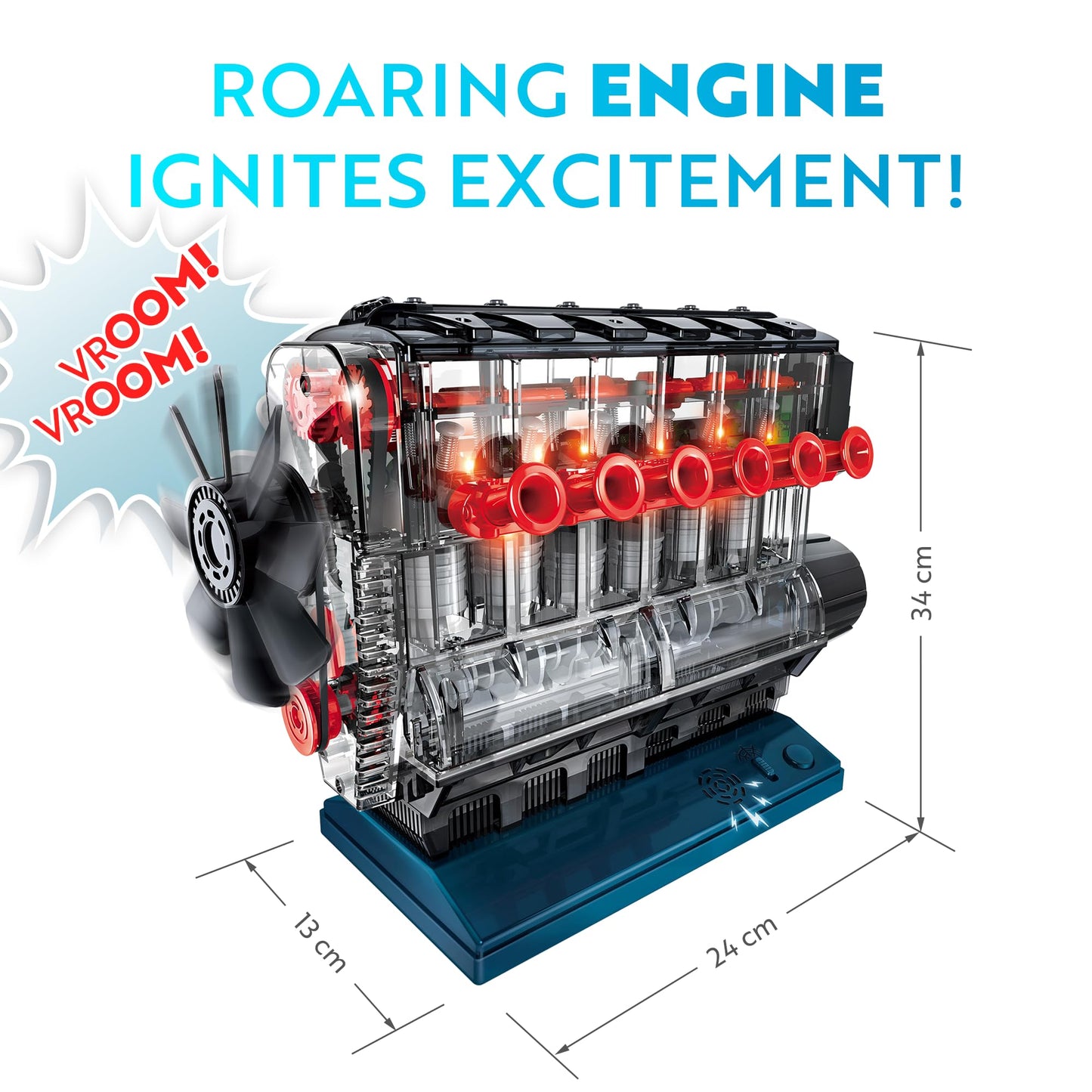 Playz STEM Inline 6 Engine Model Kit