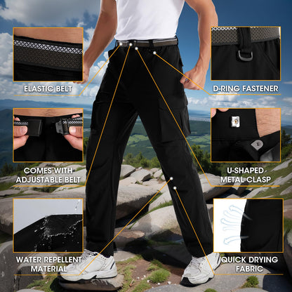 Men's Quick-Dry Cargo Hiking Pants by BondiTrekk
