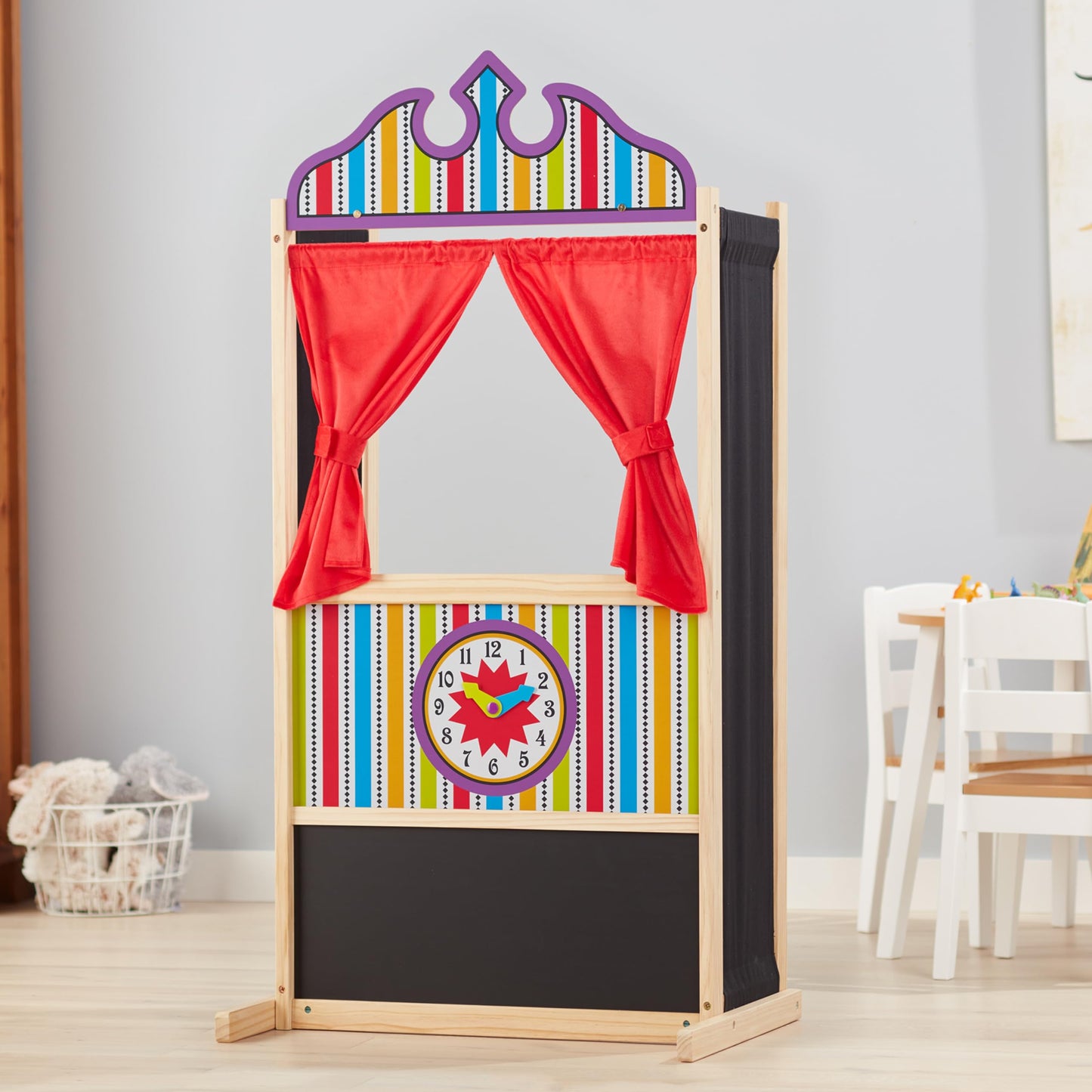 Melissa & Doug Wooden Puppet Theater for Kids