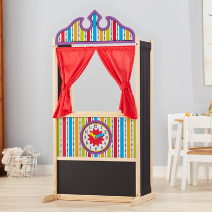 Melissa & Doug Wooden Puppet Theater for Kids