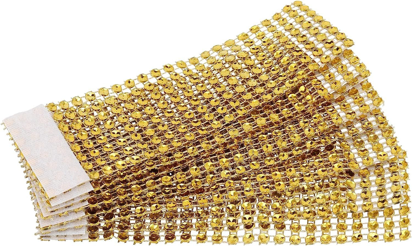 SHAFA IMPEX Rhinestone Napkin Rings, Gold Napkin Rings Set 100 Buckles for Table Decorations, Wedding, Dinner,Party (Gold, Set 100)