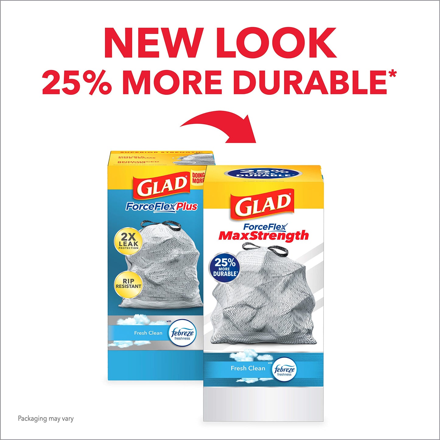 Glad 13 Gallon ForceFlexPlus Trash Bags, 34 Count