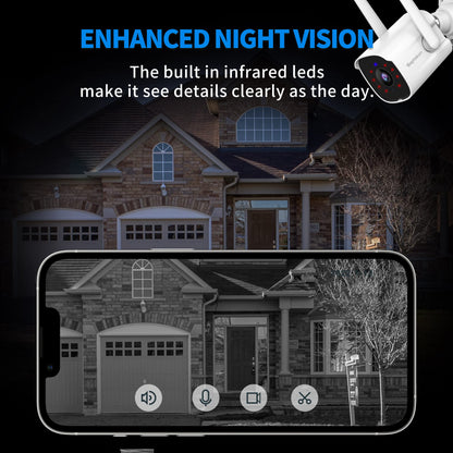 2 WiFi Security Cameras with Night Vision