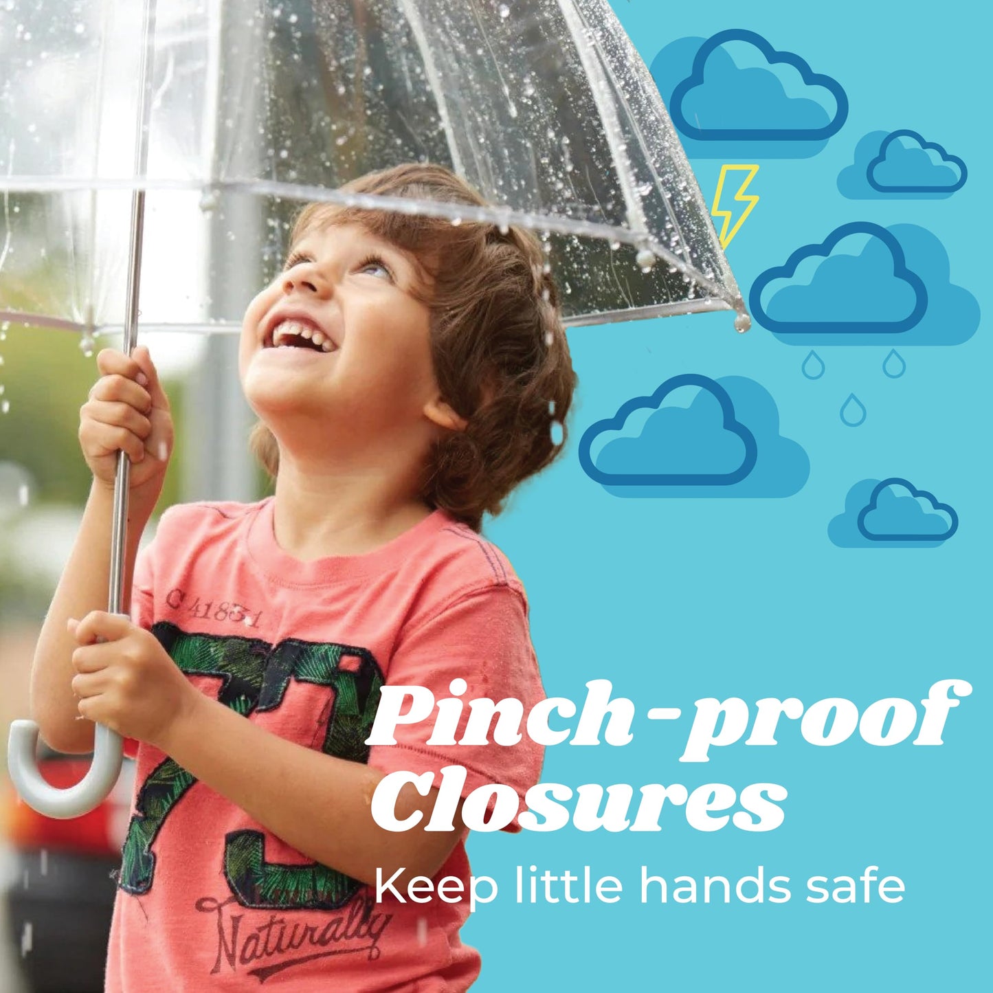 totes Kids Clear Bubble Umbrella for Rain