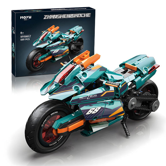 Motorcycle Building Blocks Kit Compatible with Lego